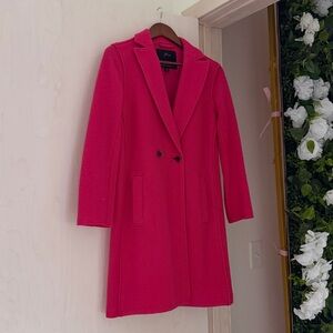 J. Crew Women's Vibrant Pink Wool Coat